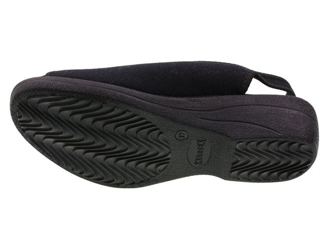 Women's textile slippers Skarbek D407, black, size 36-41