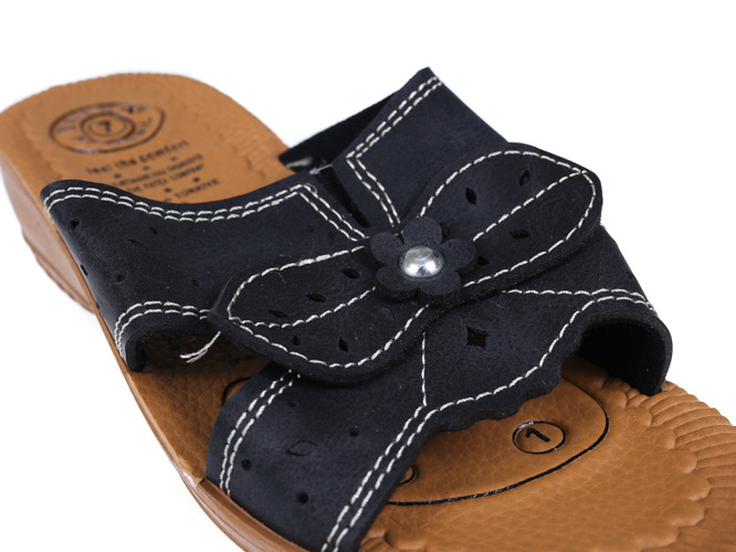 Women's Turkish slippers Fatex DF1906 black size 36-41