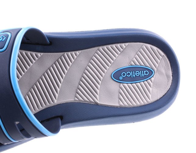 Men's pool slippers Atletico R928 black and navy blue, size 41-47
