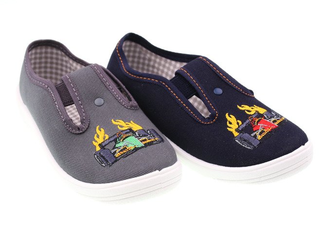Children's sneakers for pairs Nazo 017, gray and navy blue, size 25-36