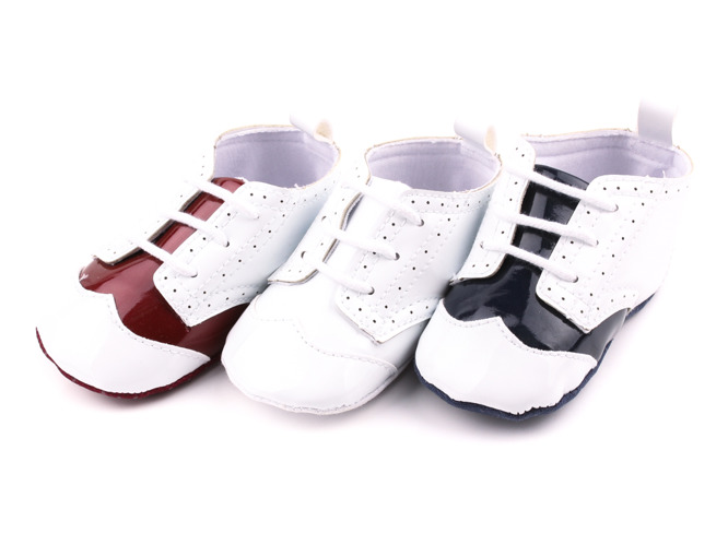 Children's shoes MaiQi 0Y126 white, maroon and navy blue, sizes 17-20