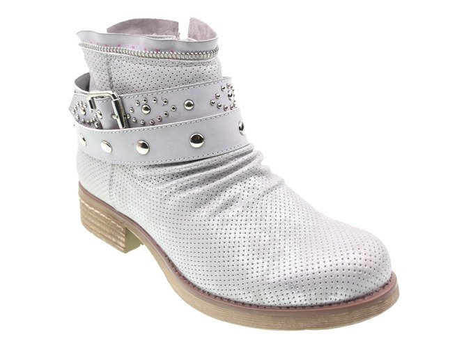 Transitional women's shoes Goodin DGD-ZN46SI silver size 36-41