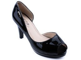 Szpilki damskie Small Swan DXF02-1ABL czarne rozm.36-41