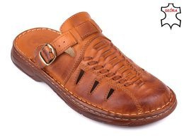 Klapki męskie Łukpol M806KO koniakowe rozm. 41-46