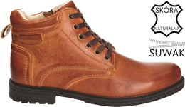 Sztyblety męskie American Club MCY-135 camelowe i czarne rozm.41-45