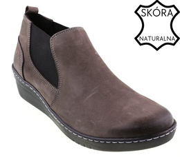 Obuwie przejściowe damskie Bratbut-Natalii D347PONU popielate rozm.36-41