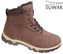 Buty zimowe męskie Le Scarpe MA8129-8 brązowe rozm.39-43