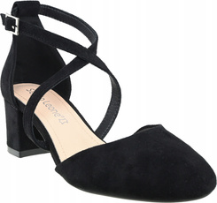 Półbuty damskie Sergio Leone DSK824CZMI czarne rozm.36-41