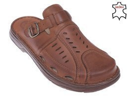 Klapki męskie Łukpol M861KO koniakowe rozm.41-46