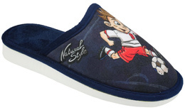 Pantofle dziecięce Meteor CV161 PIŁKARZ 9 granatowe rozm.29-34