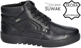 Obuwie przejściowe męskie American Club MCY-93 czarne i camelowe rozm.41-45