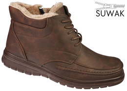 Buty zimowe męskie Cabin MME4556-2BR brązowe rozm.40-46