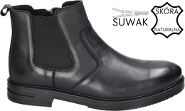 Obuwie przejściowe męskie American Club MCY-86 czarne i brązowe rozm.41-45