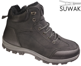 Buty zimowe męskie Le Scarpe MA8103-1 czarne rozm.41-46
