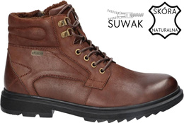 Obuwie przejściowe męskie American Club MCY-88 czarne i brązowe rozm.41-45