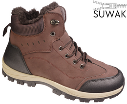 Buty zimowe męskie Le Scarpe MA8103-8 brązowe rozm.41-46