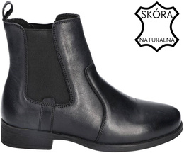 Buty przejściowe damskie American Club DCY-99 czarne rozm.37-41